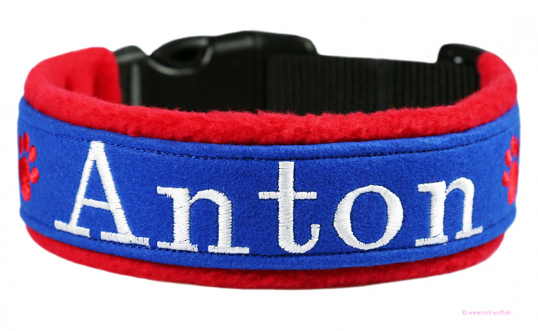 Besticktes Halsband - Modell "Anton"